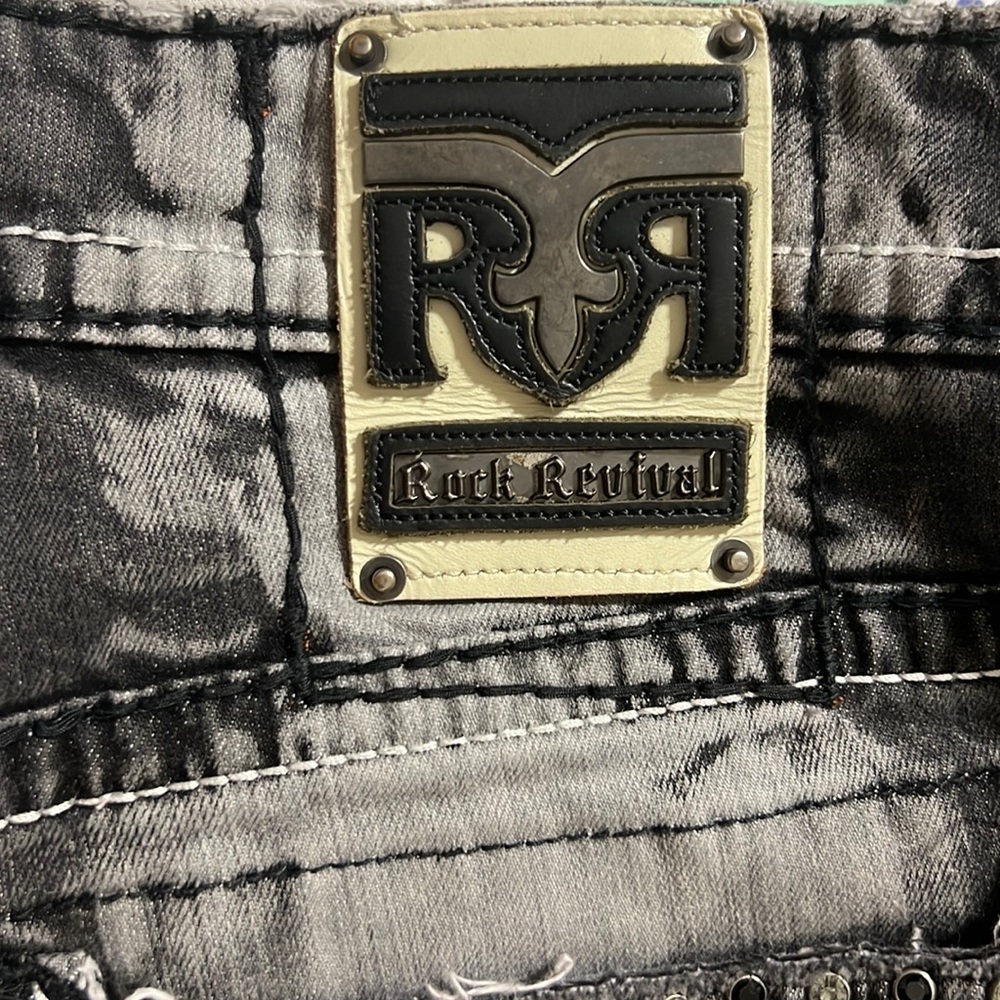 Rock Revival Acid wash Jean shorts